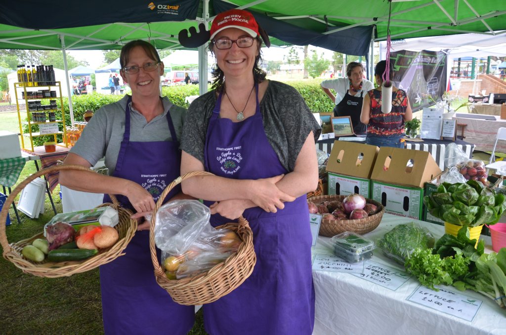 Co-op stall holders Natasha Jackson and Samantha Palmer will be back at Leslie Park on Saturday.